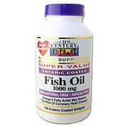 Fish Oil 1000 mg 180 Enteric Coated Softgels, 21st Century Health Care