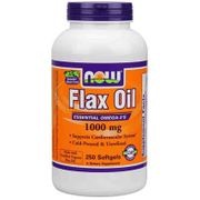 Flax Oil 1000mg, Organic Flax Oil 250 Softgels, NOW Foods