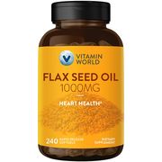 Flax Seed Oil 1000 mg, 240 Rapid Release Softgels, Vitamin World