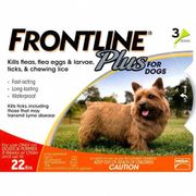 Flea and Tick Drops For Dogs & Puppies Up to 22lbs, 3 Month Supply, Frontline Plus