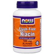 Flush-Free Niacin 500 mg, Double Strength, 90 Vegetarian Capsules, NOW Foods
