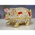 Fortune Pig Gilt Jewelry Gift Box with Fine Crystals
