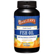 Fresh Catch Fish Oil, Orange Flavor, 250 Softgels, Barlean's Organic Oils