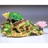 Frogs on Lotus Leaves Gilt Jewelry Gift Box with Fine Crystals
