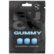 Fuck Gummy, Blue Raspberry, Unisex Enhancement Supplement, 3 Count Pack