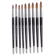 Fuji Finest Kolinsky Nail Brush (Long Wood Handle) Round Style # 16