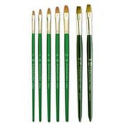 Fuji Kolinsky Sable Nail Brush (Short Flat Hair Wood Handle) # 6