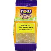 Empty Capsules Gelatin - Single 0, 250 Capsules, NOW Foods