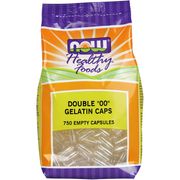 Empty Capsules Gelatin - Double 00, Value Size, 750 Capsules, NOW Foods