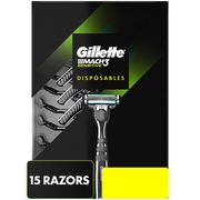 Gillette Mach3 Sensitive Disposable Razor, 15 Razors