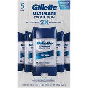 Gillette Ultimate Protection 6-in-1 Antiperspirant Deodorant, 3.8 oz x 5 ct