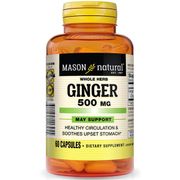 Ginger Root 500 mg, 60 Capsules, Mason Natural