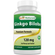 Ginkgo Biloba 120 mg, 120 Capsules, Best Naturals