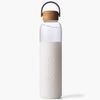 Glass Water Bottle, White