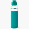 Glass Water Bottle with Sport Cap, Aqua