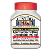 Glucosamine & Chondroitin Double Strength 60 Capsules, 21st Century Health Care