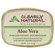 Glycerine Bar Soap - Aloe Vera, 4 oz, Clearly Natural Soaps