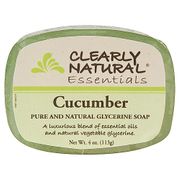 Glycerine Bar Soap - Cucumber, 4 oz, Clearly Natural Soaps