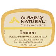Glycerine Bar Soap - Lemon, 4 oz, Clearly Natural Soaps