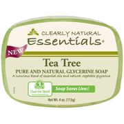 Glycerine Bar Soap, Tea Tree, 4 oz, Clearly Natural
