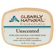 Glycerine Bar Soap - Unscented, 4 oz, Clearly Natural Soaps