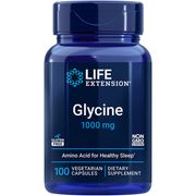Glycine 1000 mg, 100 Vegetarian Capsules, Life Extension