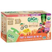 GoGo Squeez Fruit & Veggiez, Organic Fruit & Veggies On the Go Pouch, 3.2 oz x 16 ct