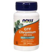 GTF Chromium 200 mcg Yeast Free, 100 Tablets, NOW Foods