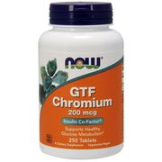 GTF Chromium 200 mcg Yeast Free 250 Tabs, NOW Foods
