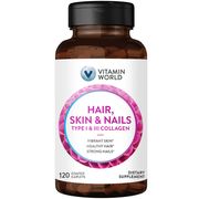 Hair, Skin & Nails Formula, 120 Coated Caplets, Vitamin World