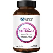 Hair, Skin & Nails Formula, Value Size, 240 Coated Caplets, Vitamin World