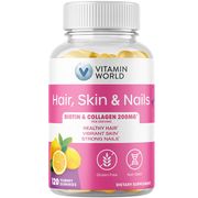 Hair, Skin & Nails Gummies with Biotin & Collagen, 120 ct, Vitamin World