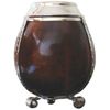 Hand Crafted Yerba Mate Gourd - Alpaca Silver Trimmed