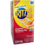 Nabisco Handi-Snacks Ritz Crackers N' Cheese Dip, 30 Packs, 100 Calories Snack Pack