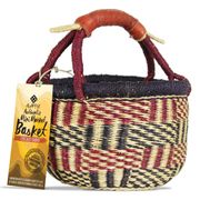 Handwoven African Mini Market Basket, 1 pc, Alaffia Authentic