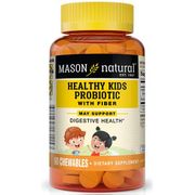 Healthy Kids Probiotic with Fiber, 60 Chewable Tablets, Mason Natural
