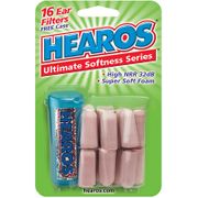 Hearos Ear Plugs Ultimate Softness Series, High 32 NRR, 8 Pair + Free Case