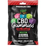 Hemp Bombs High Potency CBD Gummies, 30 mg CBD Per Gummy, 8 Count