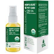 Hemp & Olive Pure CBD Oil for Pets 3000 mg, 2 oz, Green Gorilla