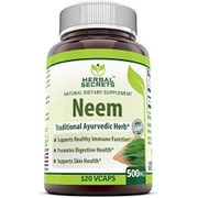 Herbal Secrets Neem 500 mg, 120 Vegetarian Capsules, Amazing Nutrition