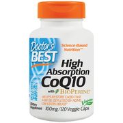 High Absorption CoQ10 100 mg, 120 Vegetarian Capsules, Doctor's Best (Naturally Fermented)