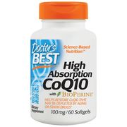 High Absorption CoQ10 100 mg, 60 Softgels, Doctor's Best (Naturally Fermented)