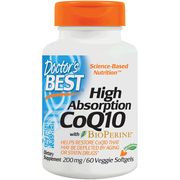 High Absorption CoQ10 200 mg, Naturally Fermented, 60 Vegetarian Softgels, Doctor's Best