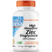 High Absorption Zinc Bisglycinate, 100% Chelated, 90 Veggie Caps, Doctor's Best
