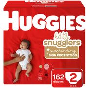 Huggies Little Snugglers Diapers, Size 2 (12-18 lb), 162 ct