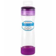 Hydrate Mate Glass Travel Water Bottle, Elderberry, 16 oz, Full Circle Home