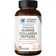 Hydrolyzed Collagen Peptides with Hyaluronic Acid, 120 Vegetarian Capsules, Vitamin World