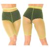Industrial Fishnet Biker Shorts, One Size, Neon Yellow