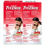 Infants' Tylenol Acetaminophen Oral Suspension, Cherry Flavor, 60 ml x 2 Bottles