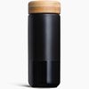 Insulated Ceramic Mug with Bamboo Lid, Black